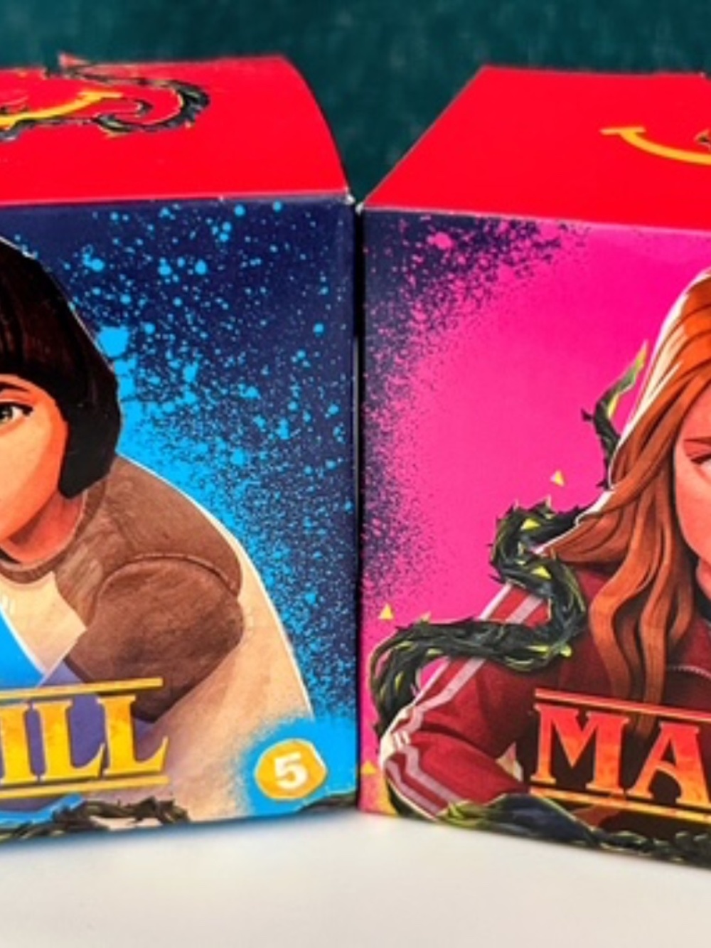 Share MC DONALD HAPPY MEAL STRANGER THINGS WILL AND MAX NOT OPENED